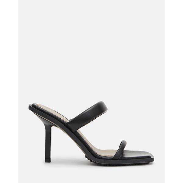 Allsaints Australia Womens Ava Leather Heels Sandals Black AU34-296